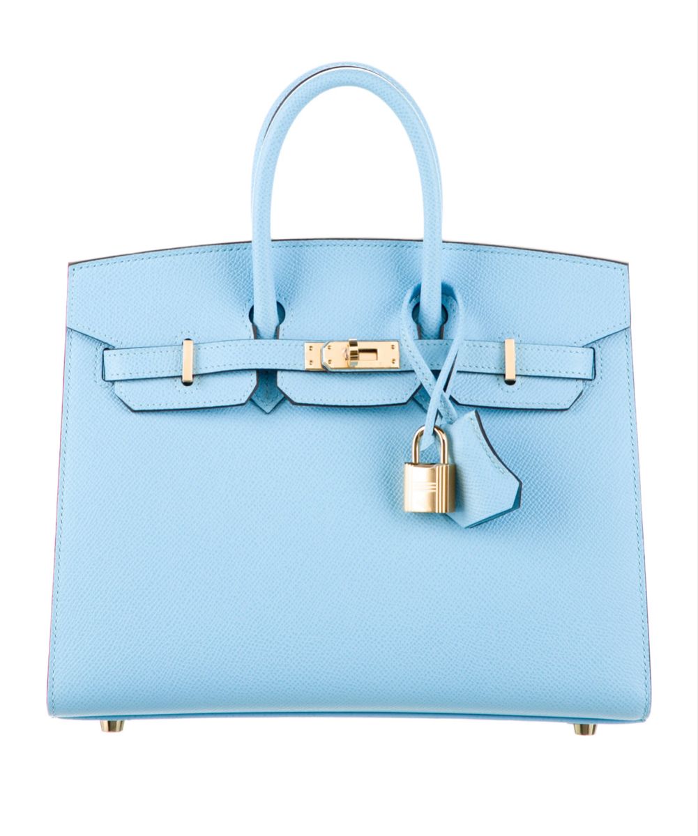 Sac Hermès, Bleu ciel 30 cm