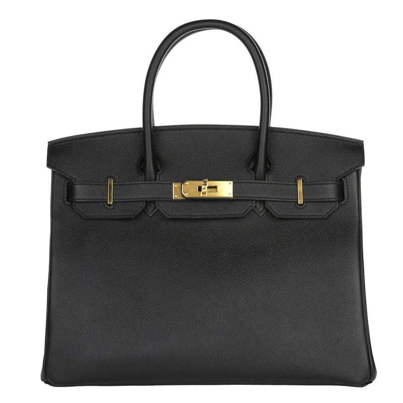 Sac Hermès Noir, Birkin 30 cm