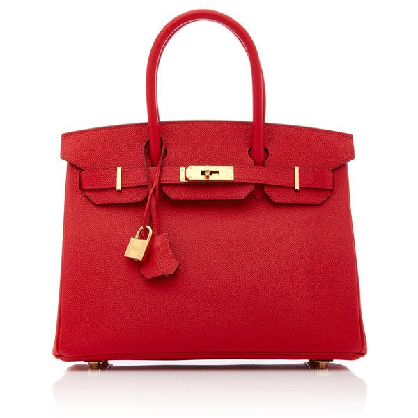 Sac Hermès, Rouge 30 cm