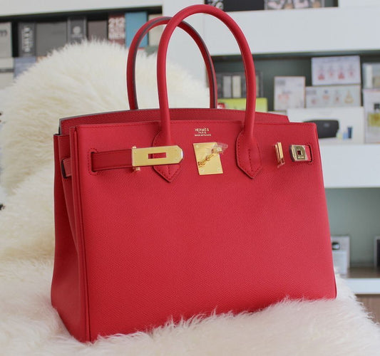 Sac Hermès, Rouge 30 cm