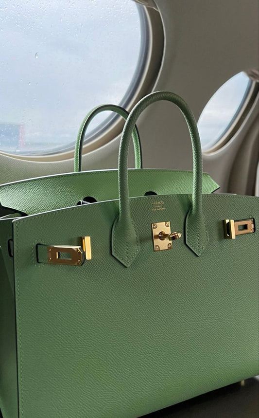 Sac Hermès, Vert clair 30 cm