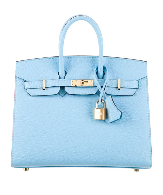 Sac Hermès, Bleu ciel 30 cm