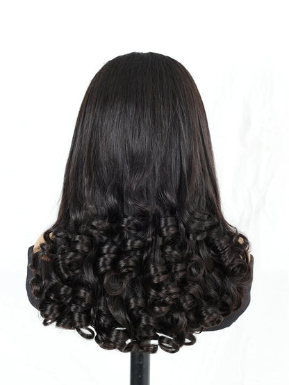 Perruque Baba Curl, Noire, Lace HD