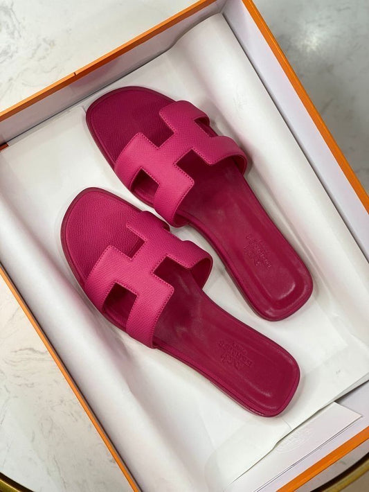 Sandale Hermès Cuir Rose Fuchsia