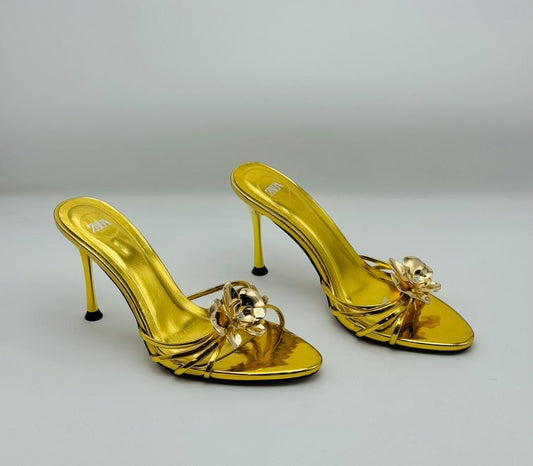 Chaussure Zara à Talon Dorée